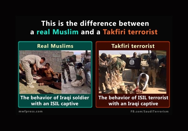 عکس: تفاوت مسلمان واقعی با داعش