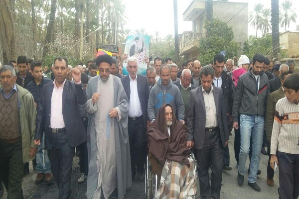 عکس: حضور مسن ترین امام جمعه کشور در راهپیمایی