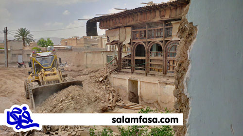 تخریب یک خانه تاریخی در فسا