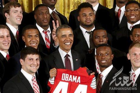 عکس: شوخی تحقیر آمیز دانشجویان با اوباما