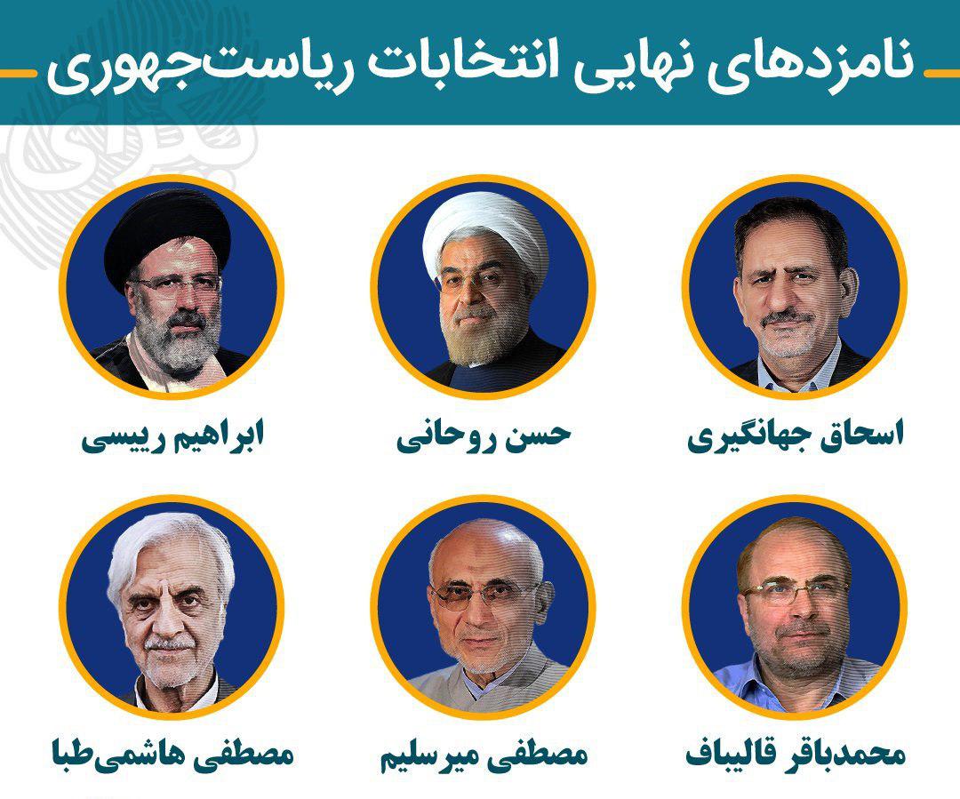 شورای نگهبان صلاحیت ۶ نامزد انتخابات ریاست جمهوری را تایید کرد+ عکس