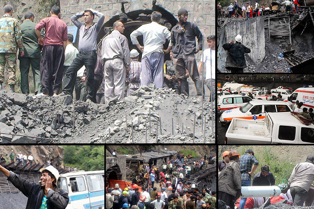 همه ۳۵ کارگر محبوس شده در معدن جان باختند/ ۲۱ جنازه از زیر آوار خارج شده است