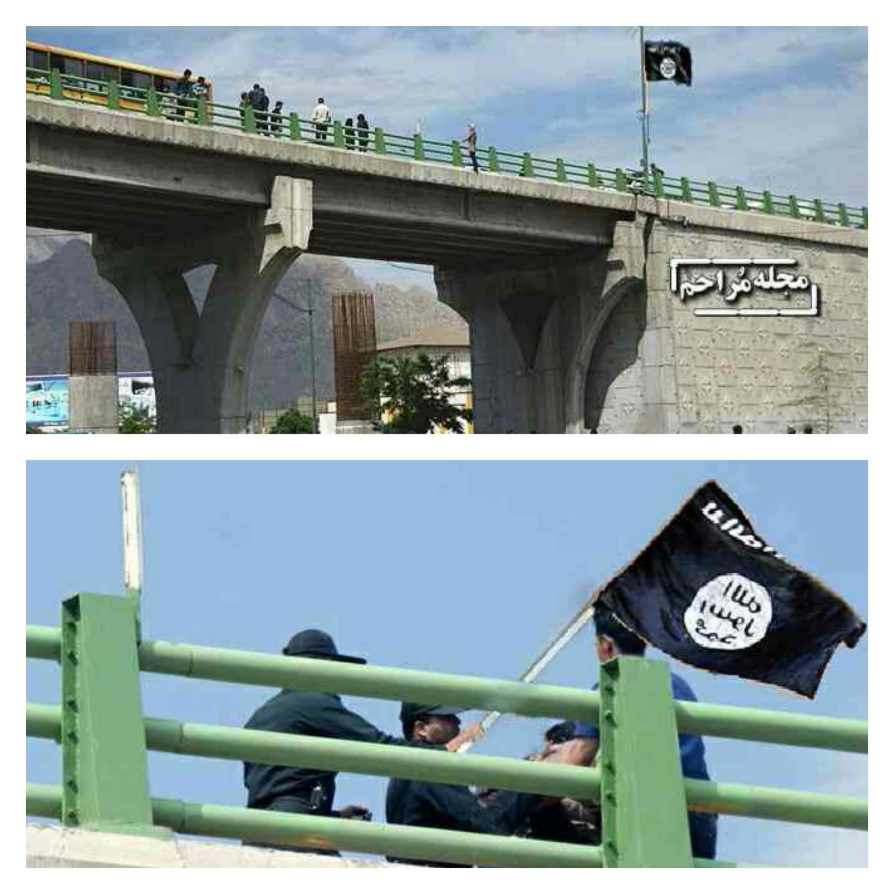 شایعه نصب پرچم داعش در «پل فسا» شیراز