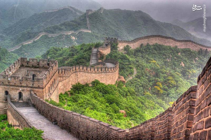 عکس/ نمایی زیبا از دیوار عظیم چین