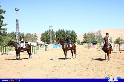 برگزاری رقابت های قهرمانی پرش با اسب استان فارس+عکس