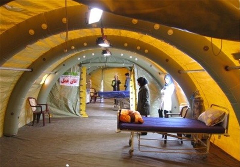 برپایی بیمارستان صحرایی شهدای مدافع حرم در منطقه محروم مزایجان بوانات