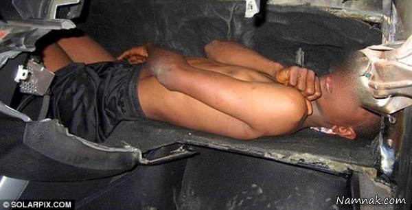 قاچاق انسان در داشبور ماشین + عکس