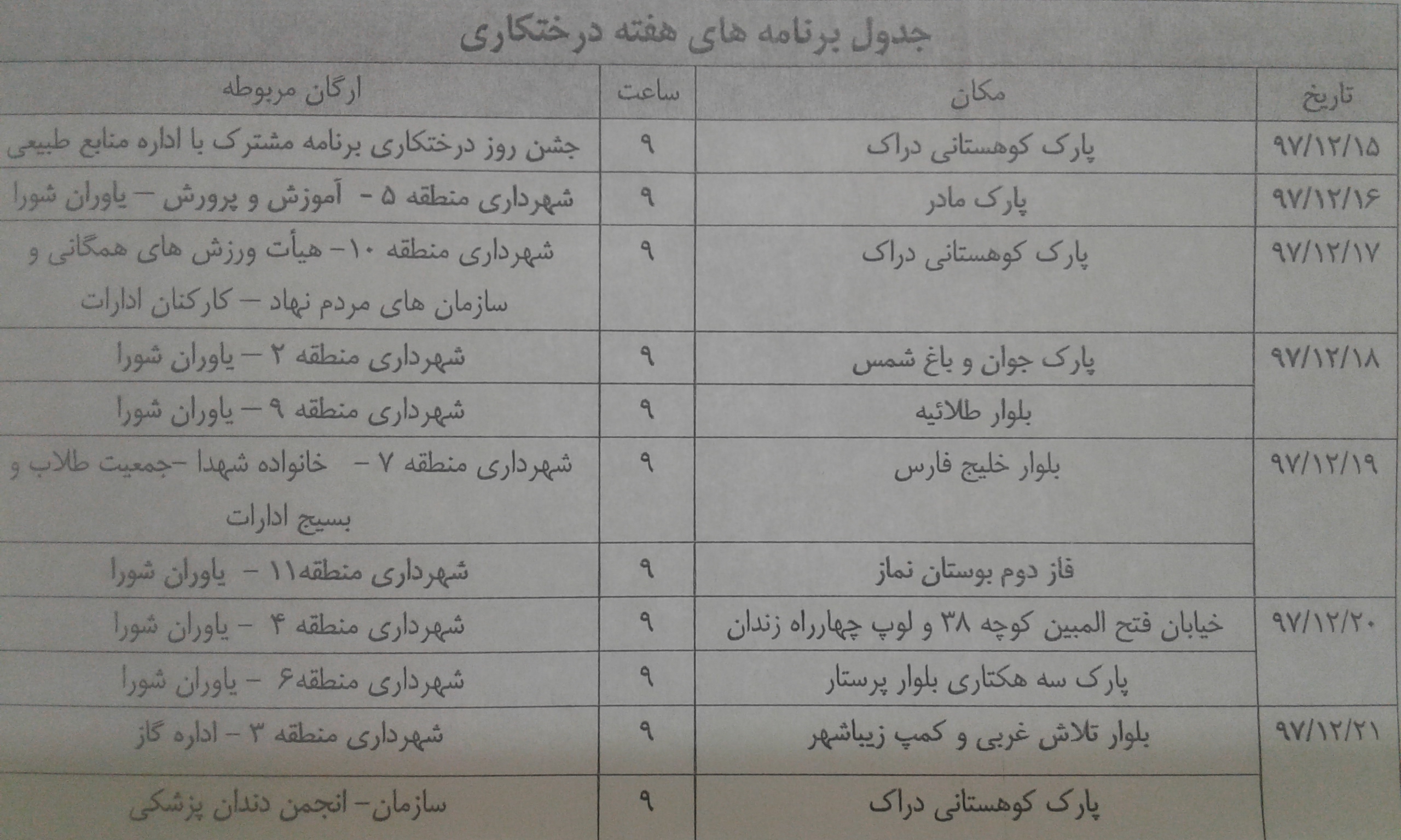 چمن پارک ها حذف نمی شود/ توزیع ۴۰ هزار اصله نهال در شیراز+جدول زمانبندی