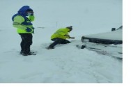 نیروهای اورژانس سپیدان ناجی جوان ۲۶ ساله گرفتار در برف شدند