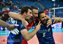 دیدار تیم های والیبال ایران و لهستان