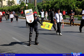 حضور ورزشکاران در راهپیمایی روز قدس شیراز