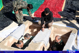 تشییع و خاکسپاری پیکر شهید گمنام در شیراز