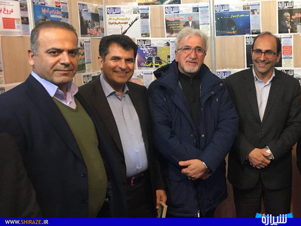 نفر اول از سمت راست ناصری عضور شورای شهر شیراز و نفر سوم از سمت راست قائدی عضور دیگر شورا