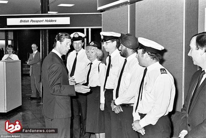  بازدید شاهزاده والز از فرودگاه رد سال 1983 