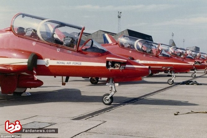  جنگنده های رد اروز در فرودگاه لوتون در دهه 1980 