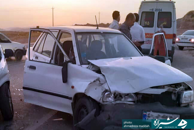 نمونه تصادفات صورت گرفته در جاده سیاخ دارنگون - شیراز 