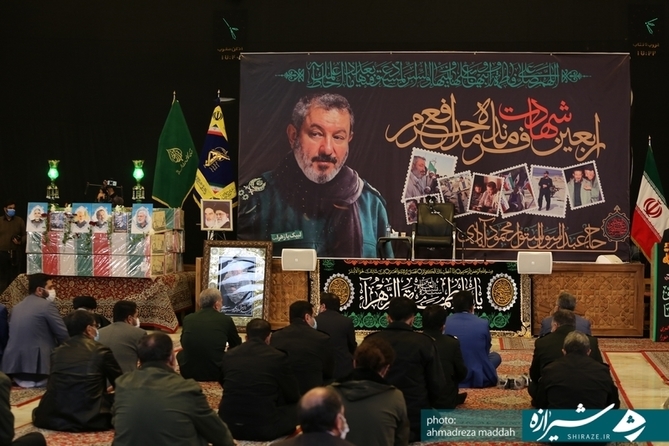 آیین چهلمین روز شهادت سردار استوار در شیراز