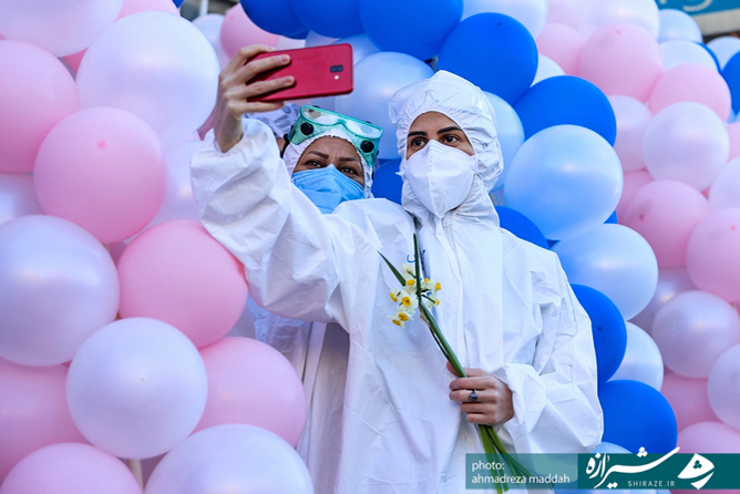 جشن روز پرستار در بیمارستان حضرت علی اصغر(ع) (عکس: احمدرضا مداح)