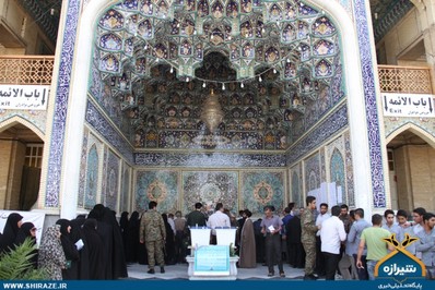 حضور غرور آفرین در اولین دقایق رای گیری در شیراز