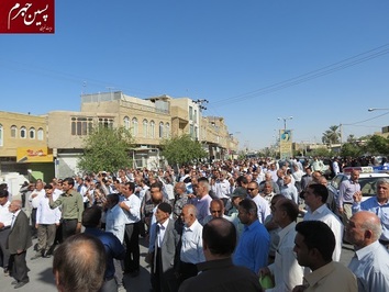 راهپیمایی مردم جهرم در محکومیت صدور حکم اعدام شیخ نمر
