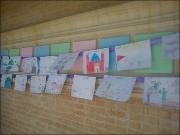 کودکان مهدکودک دانش خنج، عاشورا را به تصویر کشیدند