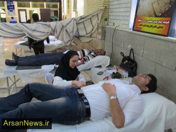 اهدای 50 هزار سی سی خون به نیازمندان توسط مردم ارسنجان