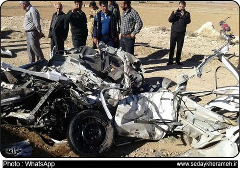 تصادف وحشتناک در جاده شیراز خرامه جان یک نفر را گرفت