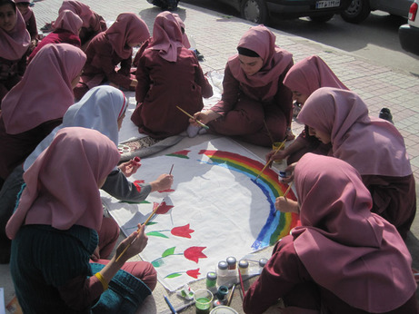 نقاشی انقلابی کودکان و نوجونان فیروزآبادی
