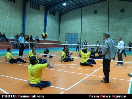 اولین دوره مسابقات والیبال نشسته جانبازان و معلولان فارس در جهرم