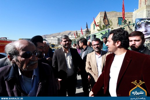 القاصی مهر رئیس دادگستری فارس در مراسم تشییع شهدا