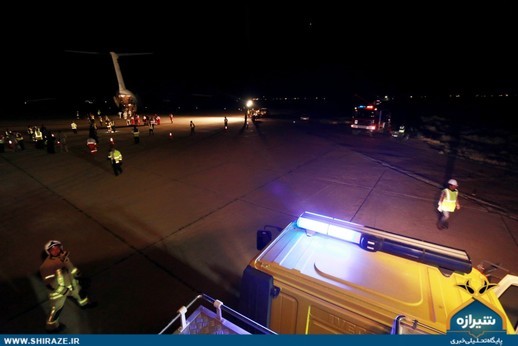 مانور طرح اضطرار فرود هواپیما در فرودگاه شیراز