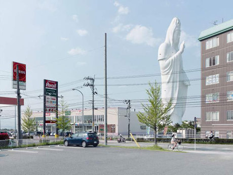 مجسمه دای کانون، 100 متر، ساخته شده در سال 1991، سندای ژاپن