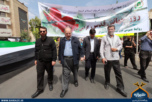 حضور رئیس شورای شهر شیراز در راهپیمایی روز قدس