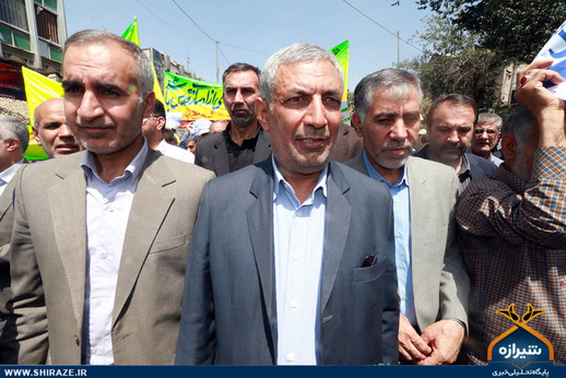 حضور سرپرست استانداری فارس در راهپیمایی روز قدس شیراز
