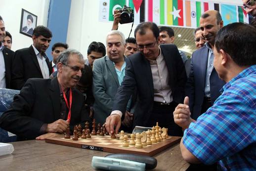 افتتاحیه مسابقات شطرنج پیشکسوتان آسیا در لارستان