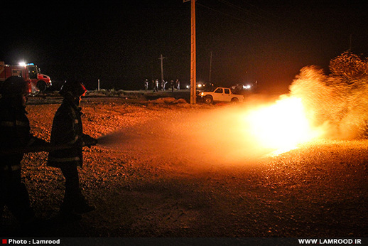 مانور ایمنی و آتش نشانی در منطقه عملیاتی پارسیان