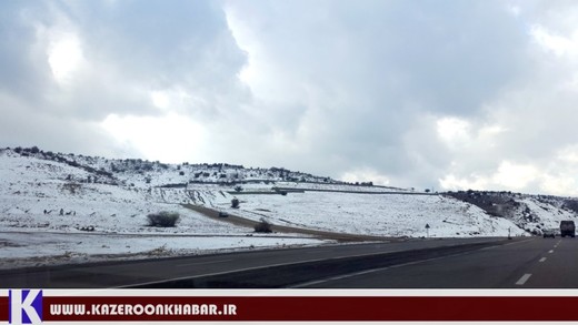 بارش برف در ارتفاعات شهرستان کازرون