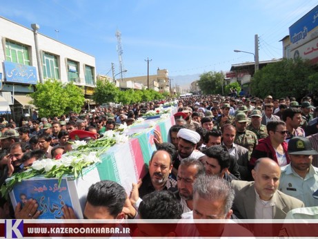 تشییع پیکر مطهر شهدای نیروی انتظامی در کازرون