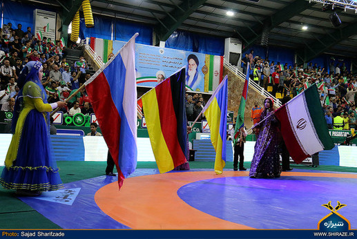 افتتاحیه مسابقات جام جهانی کشتی فرنگی در شیراز