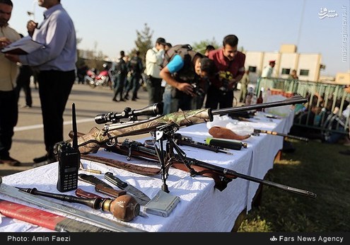 سلاحی که از اوباش شیرازی در یک طرح ضربتی ضبط شد