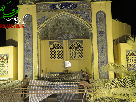 آماده سازی مسجد جامع لار برای نماز جمعه ماه رمضان