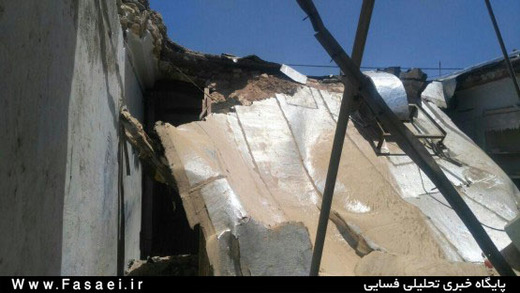 عدم رعایت اصول ایمنی در شهرستان فسا سقف خانه ای با زمین یکی شد. 4کارگر زیر آوار مدفون شدند.