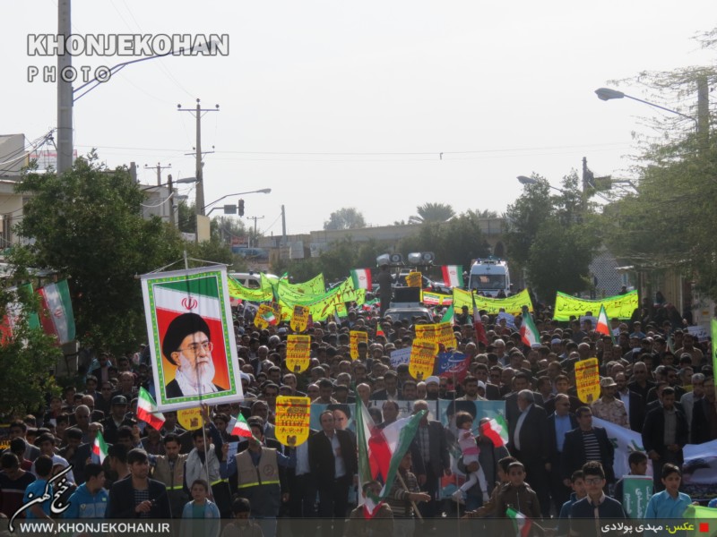 گزارش تصویری: حماسه تسنن و تشیع خنج در راهپیمایی 22 بهمن