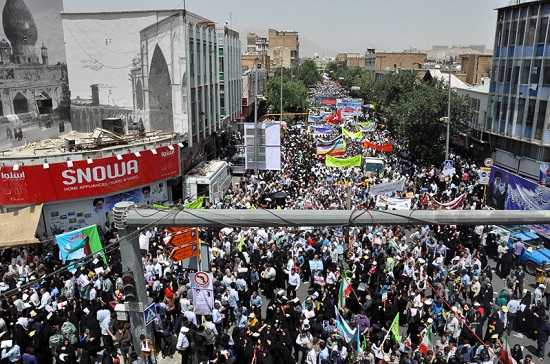 حضور پرشور جامعه ورزش فارس در راهپیمایی روز جهانی قدس