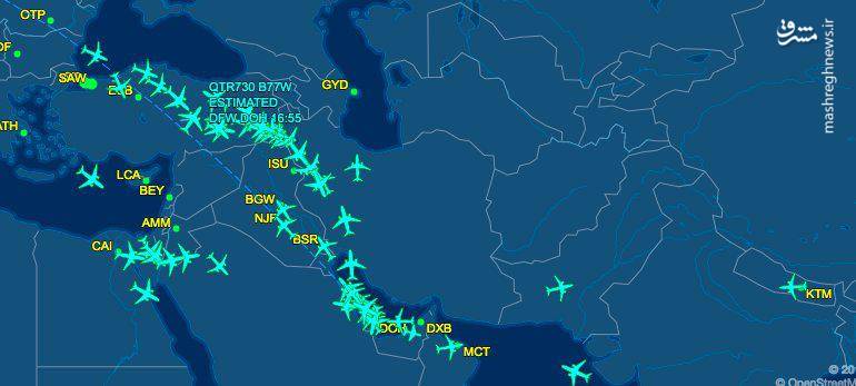 عکس/ آسمان ایران، قطر را نجات داد