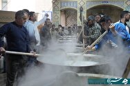 پخت بزرگ‌ترین سمنو نذری کشور در شیراز