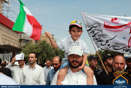 حضور کودکان در راهپیمایی روز قدس شیراز