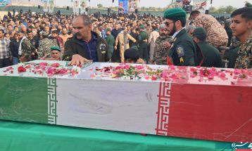 خاکسپاری شهید گمنام در علی‌آباد قیروکارزین